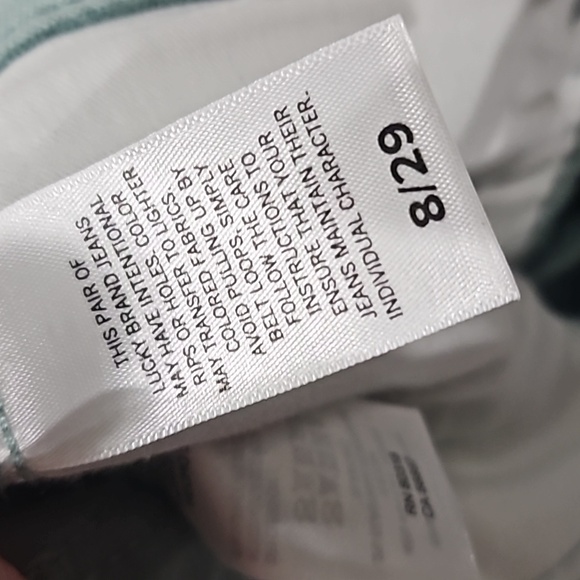 Lucky Brand Green Silk Like Mid Rise Skinny Ava Pants - Picture 7 of 7